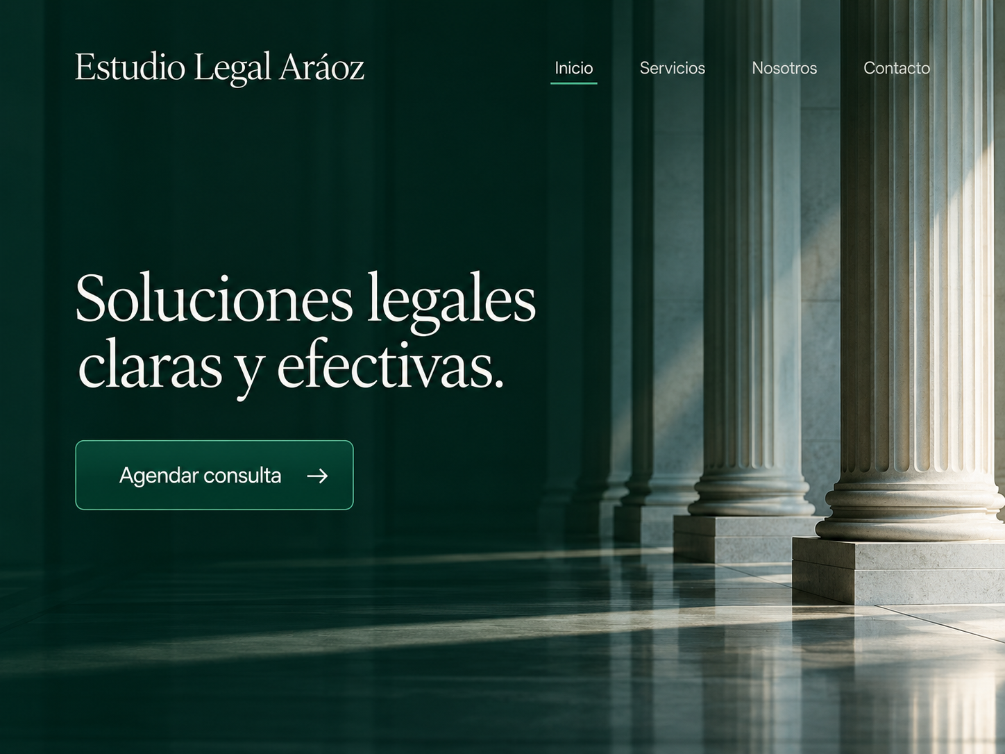 Ejemplo de sitio profesional para Consultoría legal