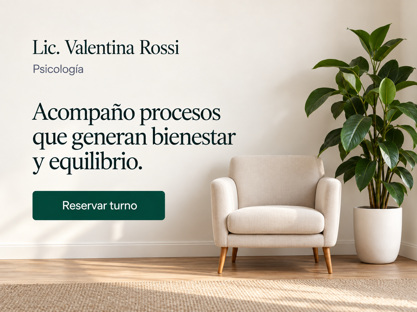 Ejemplo de sitio profesional para Psicología